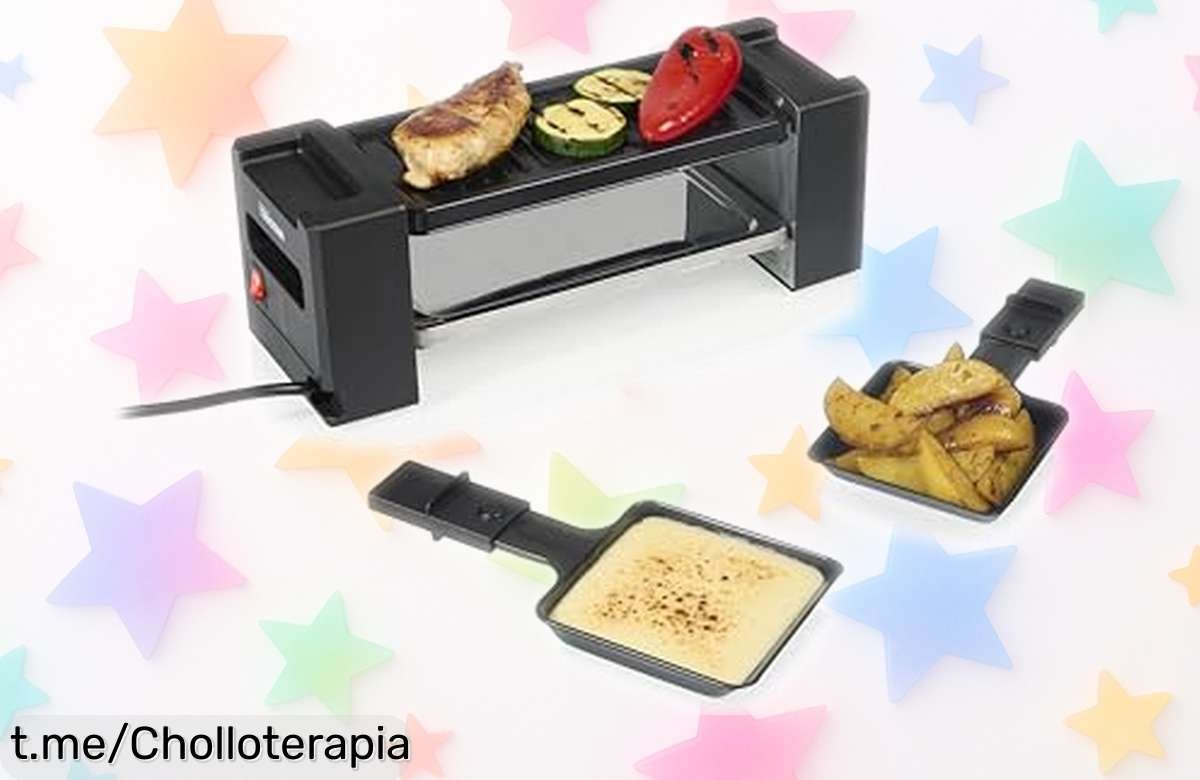 Mini grill raclette Tristar para 2 personas a un precio inesperado, ideal para cenas suaves y momentos inolvidables; disfruta de esta ganga antes que se acabe.