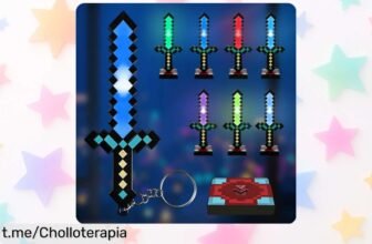 Mini linterna 2 en 1 con espada de luz LED de siete colores, rebajada para iluminar tus aventuras. ¡Una ganga que hará brillar tu día!