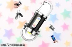 Mini linterna LED de llavero recargable por USB C: Con luz potente hasta 91 metros y 5 modos, ¡oportunidad única a precio loco que no puedes dejar escapar!