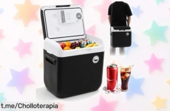 Mini nevera GUIVACI de 25 litros, enfría y calienta ¡gran ofertón! Llévala a cualquier lado, no te pierdas este chollo que hará tus escapadas más frescas y cómodas.