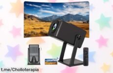 Mini proyector portátil 4K con Android 11 y altavoces integrados: llevás tus pelis al siguiente nivel a un precio de ganga que no se repetirá. ¡Haz tu compra hoy!