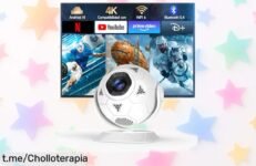 Mini proyector portátil Magcubic con diseño de fútbol 360° y imagen 4K, no te quedes sin vivir la emoción del cine en casa a un precio increíblemente bajo. ¡Cómpralo ya!