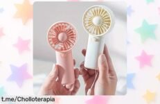 Mini ventilador portátil de mano, ligero y silencioso: ¡aprovéchalo ahora que su precio está tirado y no te derretirás este verano!
