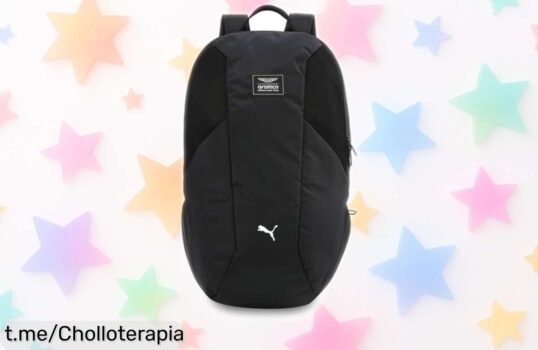 Mochila PUMA x Aston Martin ARAMCO F1 para organizar tu mundo en un chollo espectacular, con cierre rápido y mil bolsillos. ¡Aprovecha esta oportunidad que se va volando!