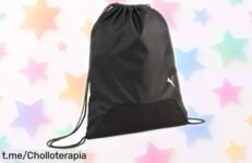 Mochila de cuerda PUMA teamGOAL negra, el estilo que mola y un precio nunca visto. ¡No te quedes sin la tuya antes de que se agote!