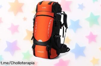 Mochila de senderismo HOMIEE 60L, súper ligera y con cubierta impermeable: entrega emoción en tus aventuras por un precio loco que no puedes dejar escapar.