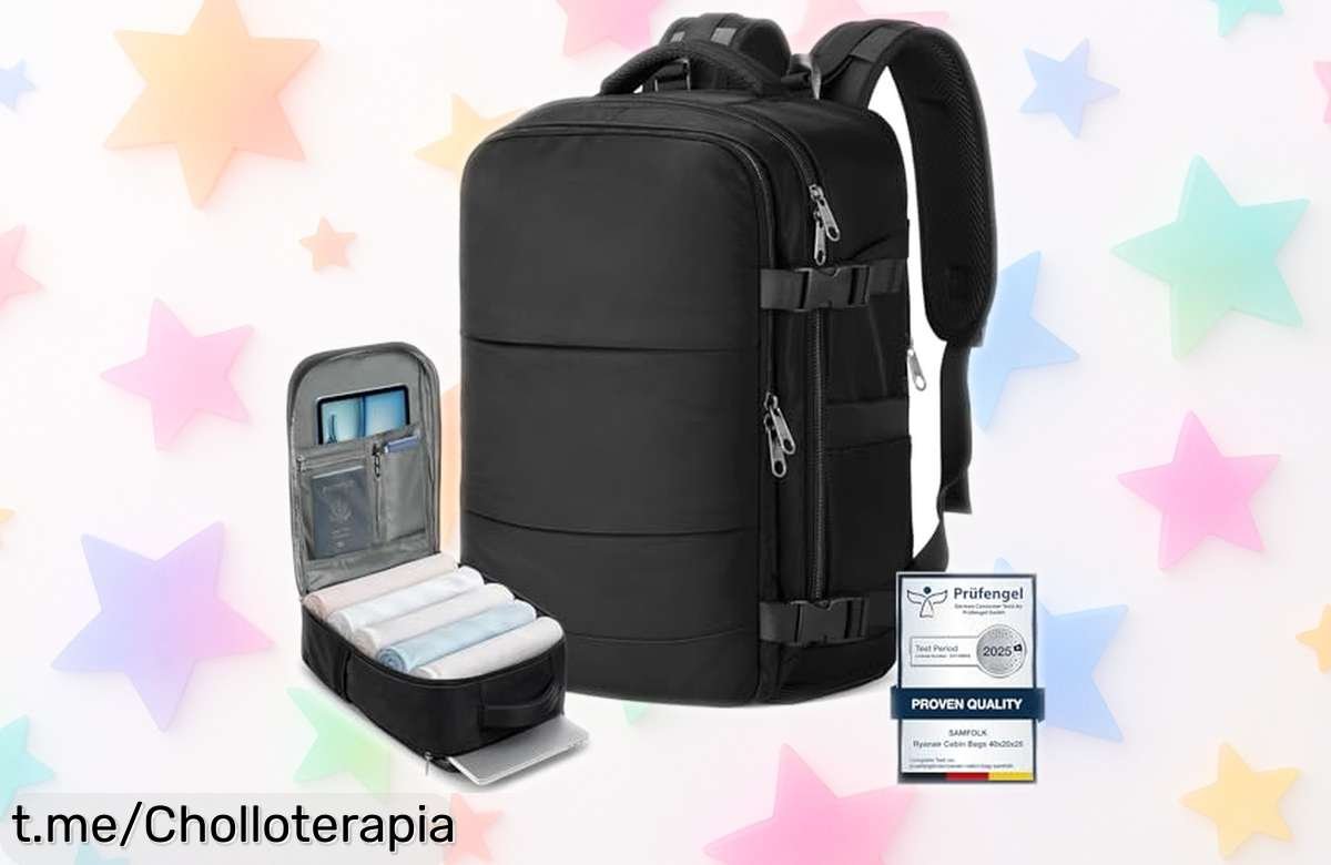 Mochila de viaje Samfolk con 12 bolsillos y compartimento para zapatos, organización total que te hará disfrutar al máximo tus escapadas, ¡no te la pierdas!