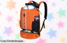 Mochila deportiva con zapatillero impermeable y compartimentos, perfecta para tu deporte favorito a un precio regalado que no volverás a ver, ¡llévatela antes de que se acabe!