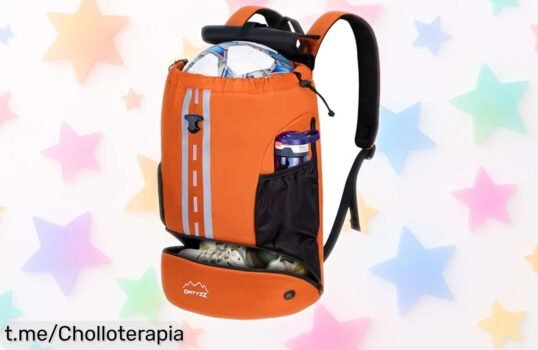 Mochila deportiva con zapatillero impermeable y compartimentos, perfecta para tu deporte favorito a un precio regalado que no volverás a ver, ¡llévatela antes de que se acabe!