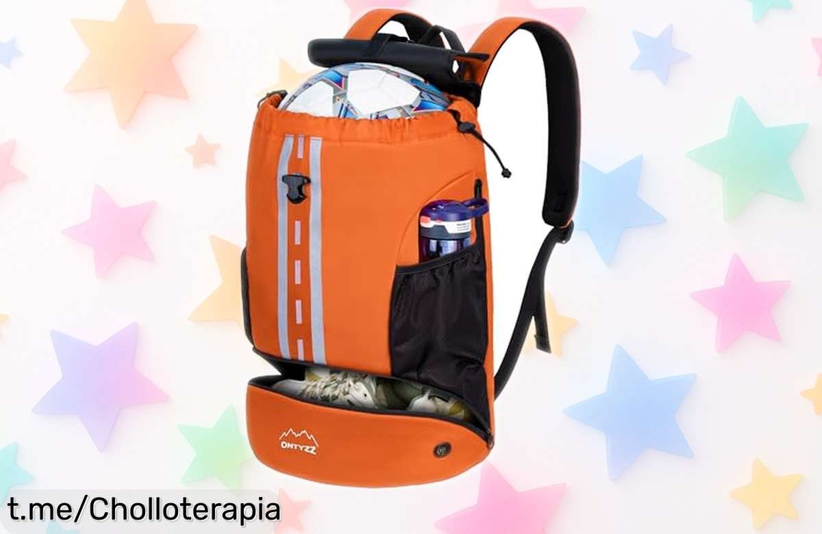 Mochila deportiva con zapatillero impermeable y compartimentos, perfecta para tu deporte favorito a un precio regalado que no volverás a ver, ¡llévatela antes de que se acabe!