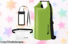 Mochila impermeable KYG con funda para el móvil y bolsa de cintura, ¡ofertón que no puedes dejar escapar! Protege tus cosas del agua como un campeón. Aprovecha esta oportunidad única y ve a la aventura ya.