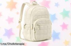 Mochila para portátil de mujer Bagsmart con compartimentos acolchados y tela impermeable a un precio de ganga, ¡no pierdas la oportunidad de llevarte este super chollo ya!