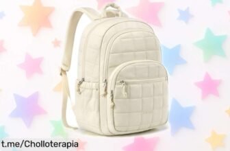 Mochila para portátil de mujer Bagsmart con compartimentos acolchados y tela impermeable a un precio de ganga, ¡no pierdas la oportunidad de llevarte este super chollo ya!