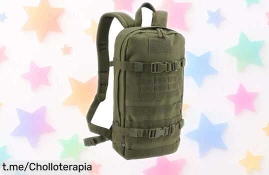Mochila unisex Brandit Us Cooper Daypack de 12 litros, ¡con correas ajustables y extraíbles a precio loco! No te quedes sin la tuya, aprovecha este super chollo que hará tus escapadas inolvidables.