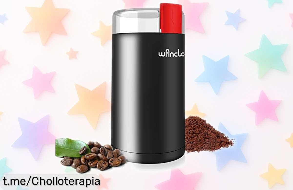 Molinillo de café eléctrico Wancle que muele en segundos: ¡Chollo irresistible a precio rebajado, no te lo pierdas y disfruta del mejor sabor en cada taza!