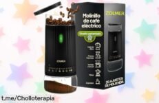 Molinillo eléctrico de café Zolmer, el ofertón que hace del café un placer: ajusta tu molienda y llévalo a cualquier lugar. ¡Disfruta cada taza como nunca antes!