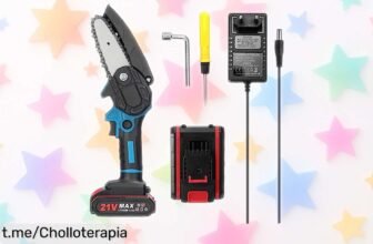 Motosierra inalámbrica Mingzhe con 2 baterías: aprovecha este chollazo y corta madera de forma rápida y segura, no dejes pasar esta oferta que hará brillar tu jardín.