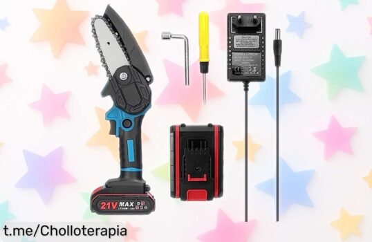 Motosierra inalámbrica Mingzhe con 2 baterías: aprovecha este chollazo y corta madera de forma rápida y segura, no dejes pasar esta oferta que hará brillar tu jardín.