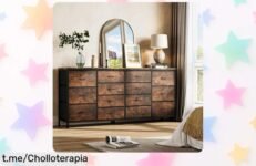 Mueble de TV con 14 cajones y puertos USB para que tu sala brille, ¡ahora a precio de risa! Aprovecha esta oferta única antes de que volaré.