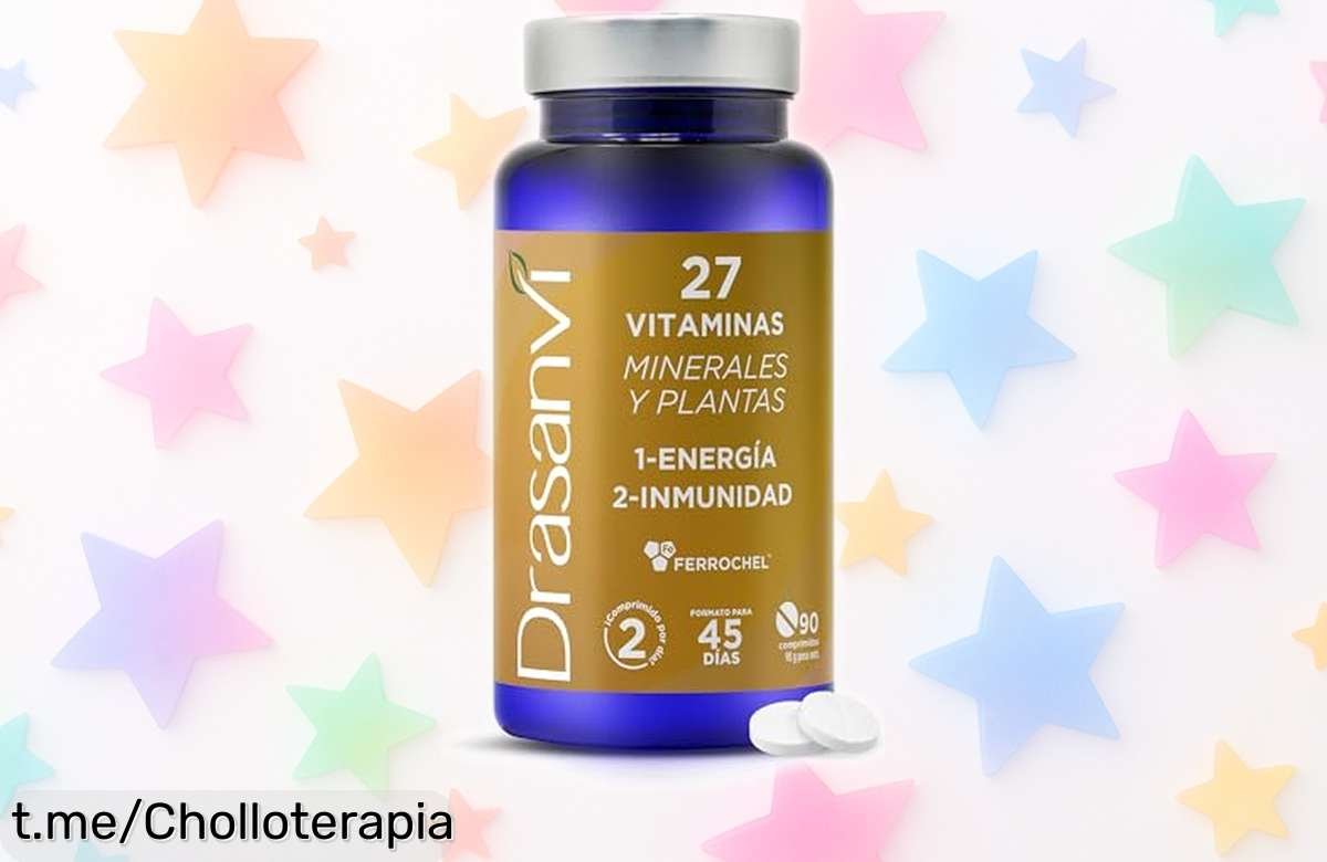 Multivitaminas Drasanvi para hombre y mujer que te dan energía y fuerza todo el día, ¡no dejes pasar este precio locura que potencia tu vida ahora mismo!