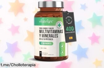 Multivitaminas VitaBright para hombre y mujer: ¡súper chollo de 400 tabletas que te darán energía todo el día! No dejarás pasar este precio loco, ¡aprovéchalo ya!