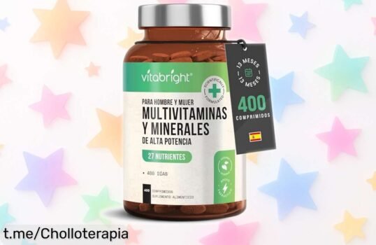 Multivitaminas VitaBright para hombre y mujer: ¡súper chollo de 400 tabletas que te darán energía todo el día! No dejarás pasar este precio loco, ¡aprovéchalo ya!