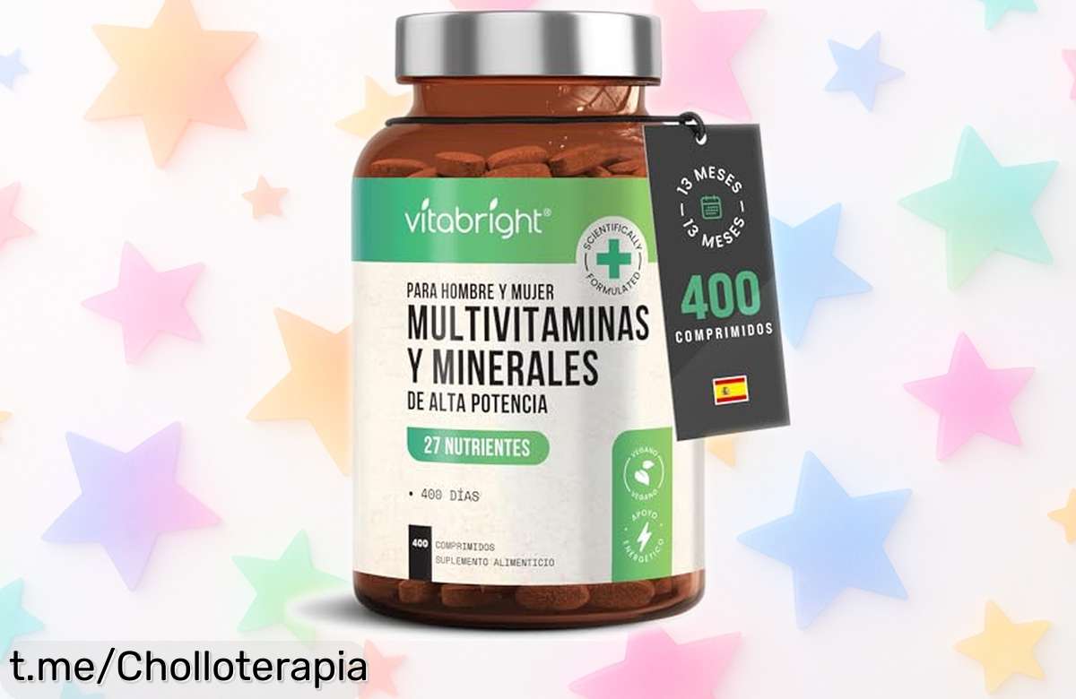 Multivitaminas VitaBright para hombre y mujer: ¡súper chollo de 400 tabletas que te darán energía todo el día! No dejarás pasar este precio loco, ¡aprovéchalo ya!