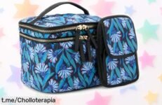 Neceser acolchado Amazon Essentials para maquillaje y brochas a un precio increíble que hará brillar tu baño con estilo, ¡no dejes pasar esta oportunidad!