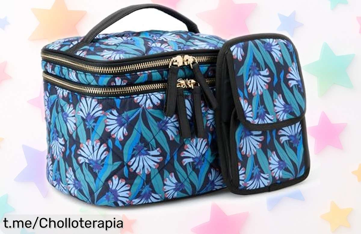 Neceser acolchado Amazon Essentials para maquillaje y brochas a un precio increíble que hará brillar tu baño con estilo, ¡no dejes pasar esta oportunidad!