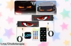 Ojos LED flexibles y programables para coche: transforma tu vehículo con colores alucinantes desde el móvil, hazlo único a un precio de locura que no puedes dejar escapar.