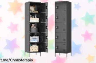 Organiza tu espacio con el armario metálico LOCENHU de 5 puertas, fácil de montar y ahora disponible a un precio increíble que no podrás dejar pasar. ¡No te quedes sin él!