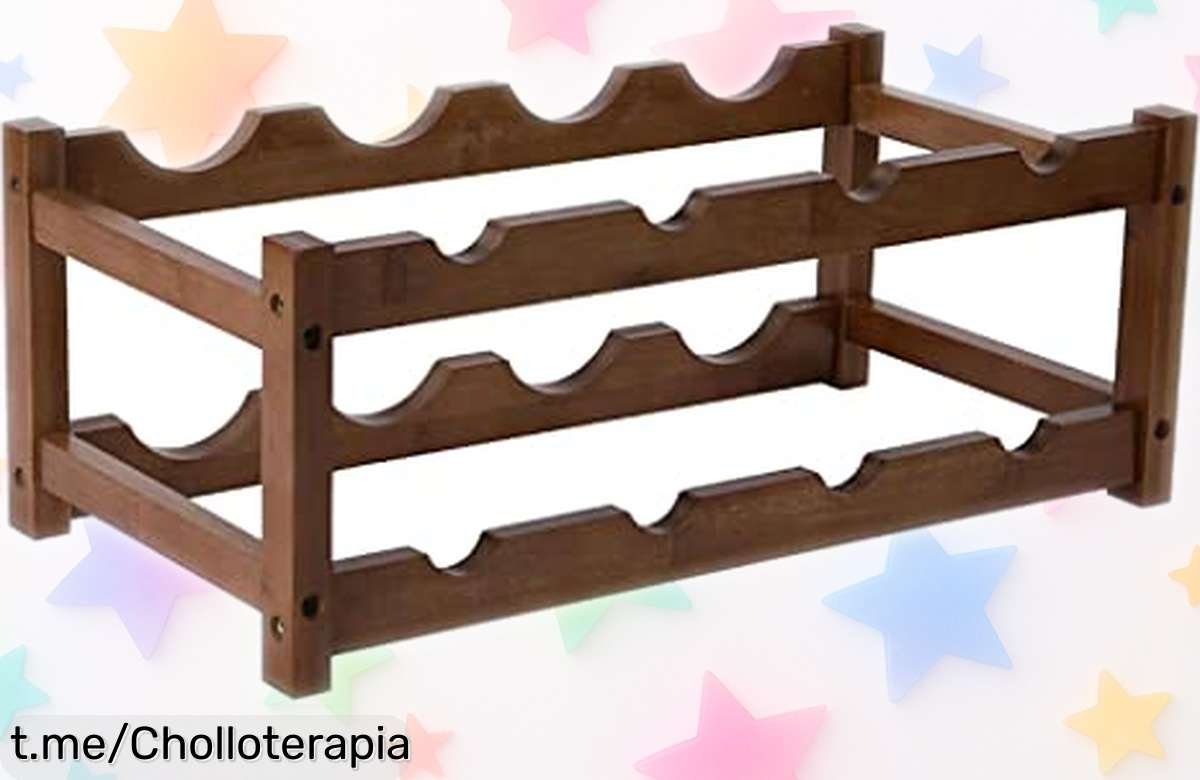 Organizador de botellas Fonowx: soporte apilable y retro que embellece tu hogar mientras cuida tus vinos, ¡aprovéchalo antes de que se agote!