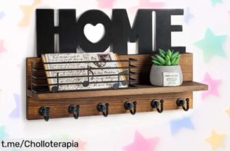 Organizador de llaves Bibykivn estilo rústico y vintage, ¡lleva el orden a tu hogar con un precio loco que no querrás perderte!