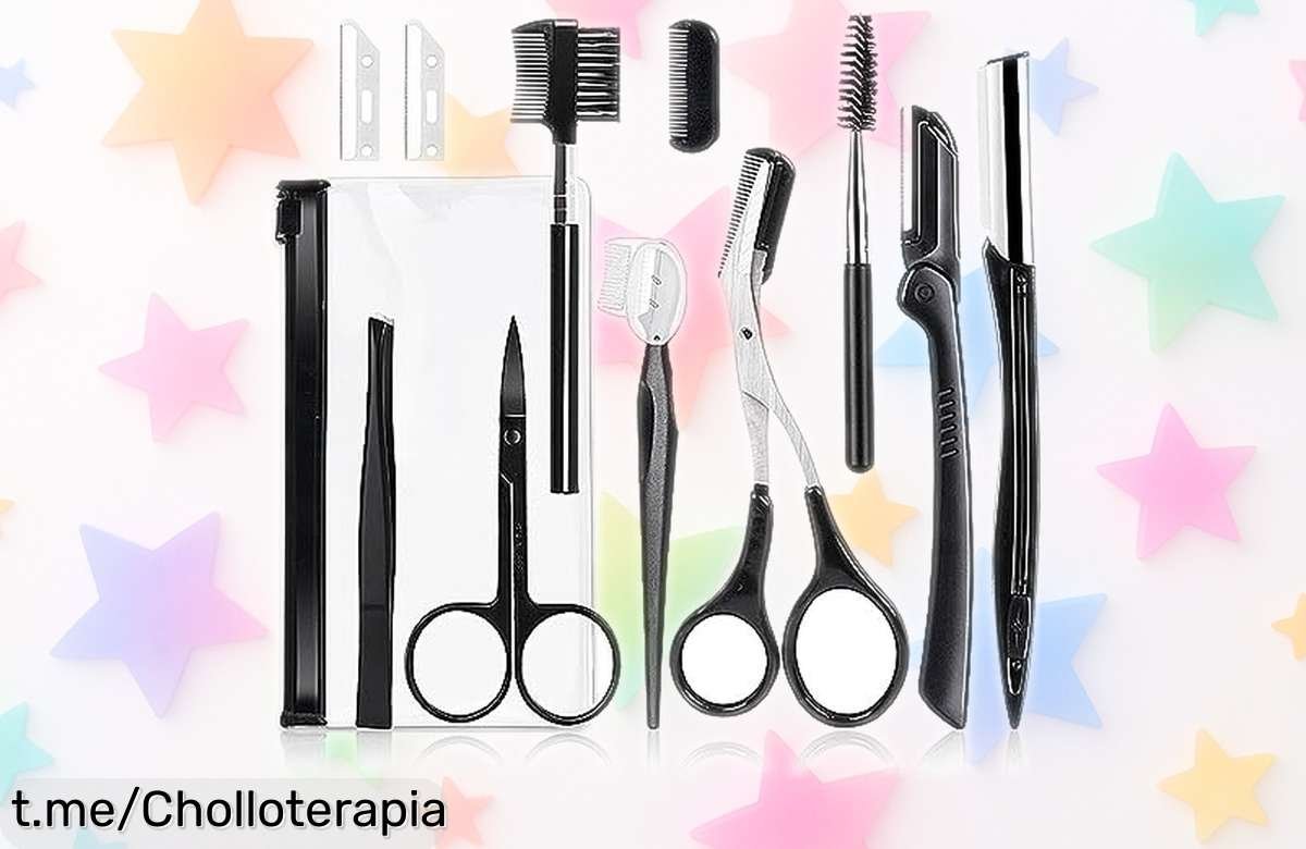 Pack de 11 pinzas para cejas de acero inoxidable, precio regalado y todo lo que necesitas para lucir unas cejas perfectas ¡No te lo pienses más y dale el toque que mereces!