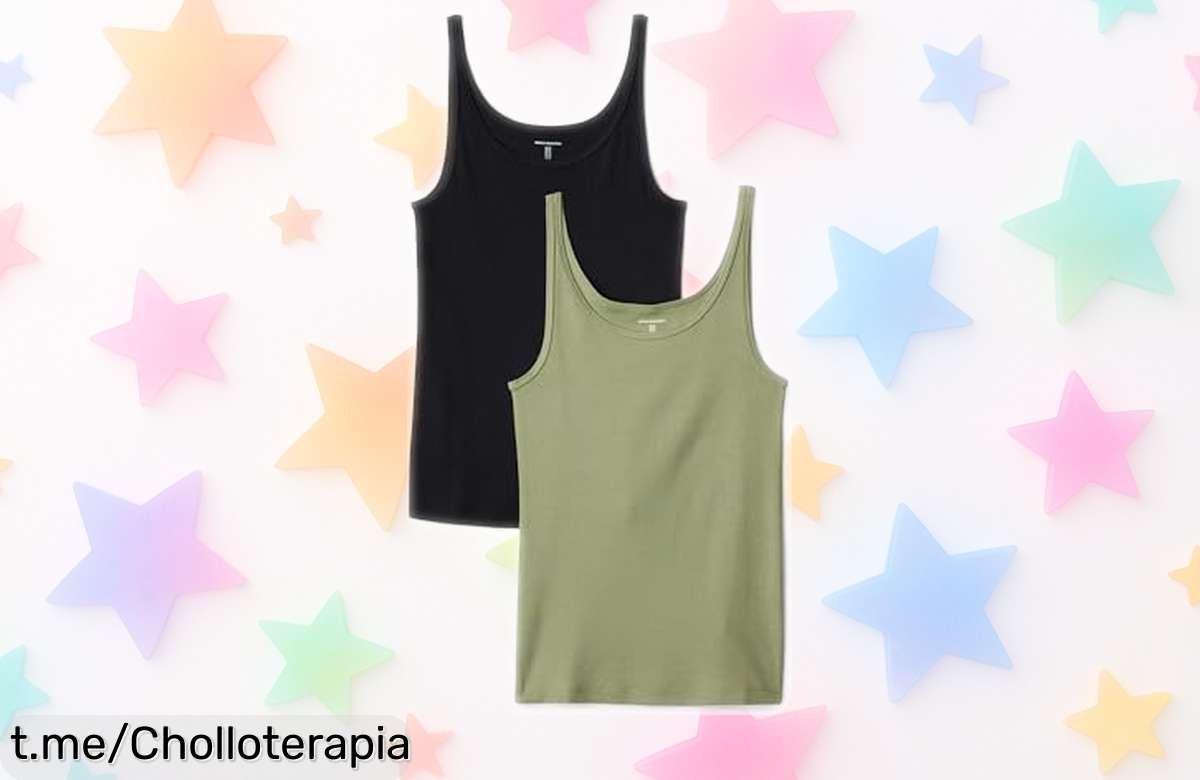Pack de 2 camisetas de tirantes Amazon Essentials para mujer a un precio locoooo que destaca tu figura y te permite moverte con total libertad, ¡date prisa antes que se agoten!