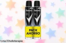 Pack de 2 desodorantes Rexona Invisible Ice para hombre a precio de locos, protege todo el día y cero manchas: ¡deshazte del sudor y mira cómo lo notas!