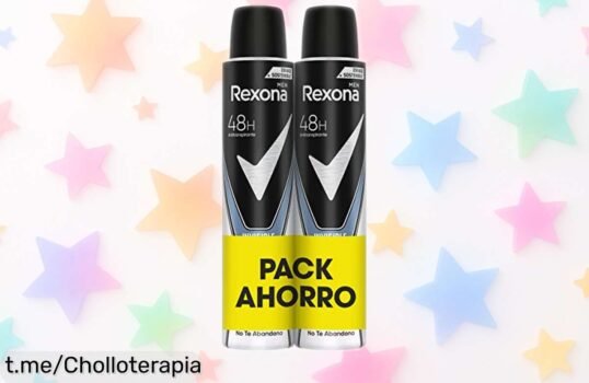 Pack de 2 desodorantes Rexona Invisible Ice para hombre a precio de locos, protege todo el día y cero manchas: ¡deshazte del sudor y mira cómo lo notas!
