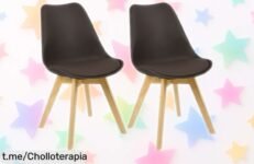 Pack de 2 sillas de comedor WOLTU con diseño escandinavo a precio loco, ¡resistentes y elegantes! No te quedes sin el tuyo y transforma tu hogar al mejor coste.