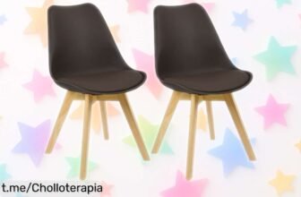 Pack de 2 sillas de comedor WOLTU con diseño escandinavo a precio loco, ¡resistentes y elegantes! No te quedes sin el tuyo y transforma tu hogar al mejor coste.