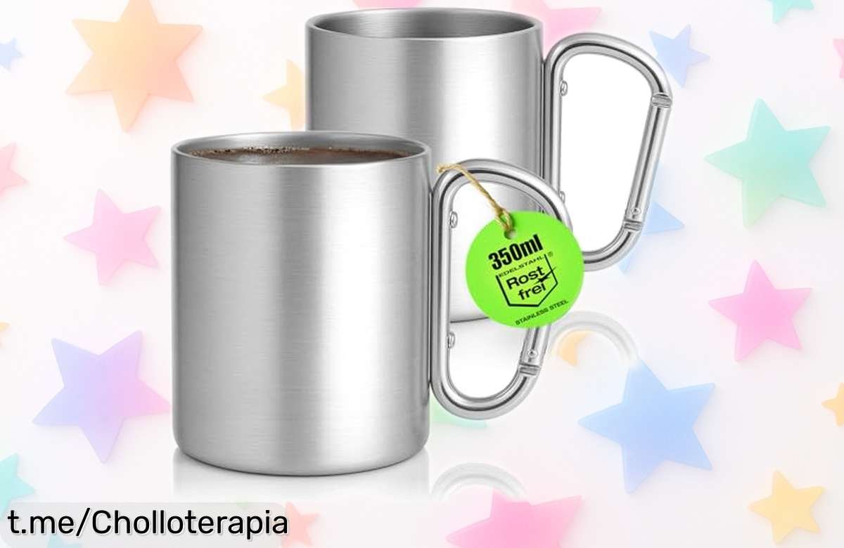 Pack de 2 tazas térmicas comfour®: ¡mantén tus bebidas a la temperatura ideal mientras disfrutas de la naturaleza! Aprovecha este ofertón que está tirado de precio ahora mismo.