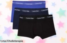 Pack de 3 calzoncillos bóxer low rise Calvin Klein en oferta limitada, lujo y comodidad a precio loco que te hará sentir imparable cada día. ¡No dejes escapar esta oportunidad!