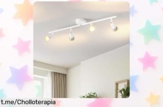 Pack de 4 luces de techo LVWIT a precio loco, giran como tú quieras y son indestructibles; da vida a tu hogar con esta oferta irrepetible ¡illumina cada rincón ya!
