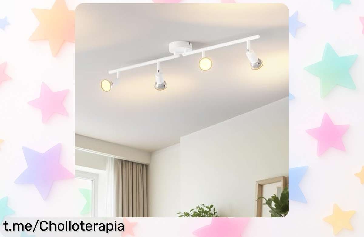 Pack de 4 luces de techo LVWIT a precio loco, giran como tú quieras y son indestructibles; da vida a tu hogar con esta oferta irrepetible ¡illumina cada rincón ya!