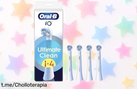 Pack de 4 recambios originales para cepillo eléctrico OralB iO, ¡una oferta imperdible que cuidará tu sonrisa sin esfuerzo! No dejes pasar esta oportunidad única.