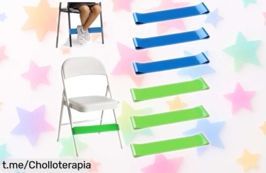 Pack de 6 bandas elásticas JEYORZY para que los peques con TDAH alivien estrés y mejoren su concentración, ¡un ofertón vibrante que no puedes dejar escapar!