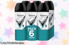 Pack de 6 rollons Rexona Invisible Aqua para mujer: Protege del sudor hasta 72 horas y ahora a un precio loco, ¡no dejes pasar esta oportunidad que te hará sentir fresca todo el día!