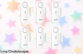 Pack de 6 sensores VOXON para puertas y ventanas, vigilancia instantánea con alarma en casa a un precio verdaderamente regalado que no puedes dejar pasar.