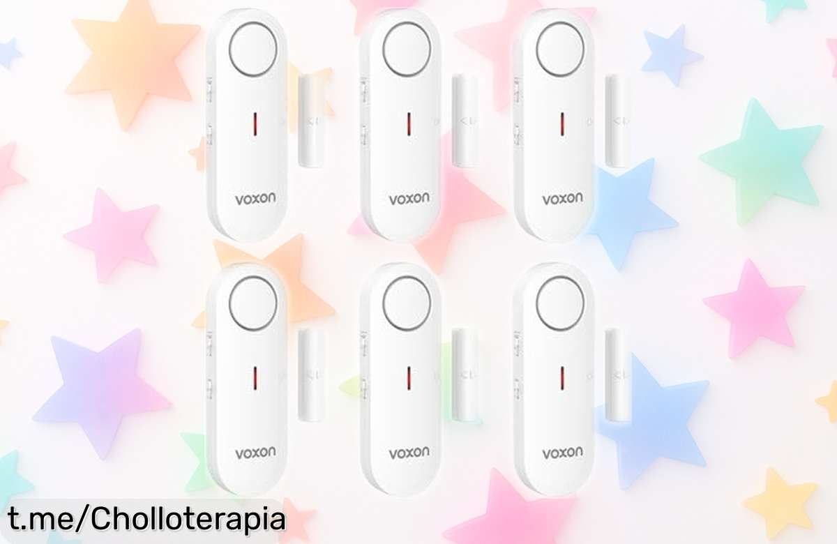 Pack de 6 sensores VOXON para puertas y ventanas, vigilancia instantánea con alarma en casa a un precio verdaderamente regalado que no puedes dejar pasar.