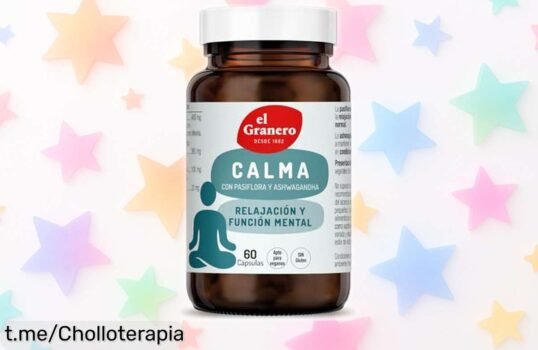 Pack de 60 cápsulas El Granero Integral con pasiflora, ashwagandha y reishi para relajarte: precio rebajado ideal para que disfrutes del descanso que tanto mereces.