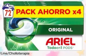 Pack de 72 cápsulas Ariel PODs Original: Manchas y olores fuera al primer lavado, precio bajísimo para que tu ropa luzca como nueva ¡No te lo pierdas!